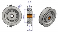 Vorschau: Seilrolle Gleitlager rostfrei Ø 100 mm | Frank Seilrollen