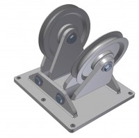 Seilrolle zweifach schwenkbar Ø 250 mm | Frank Seilrollen